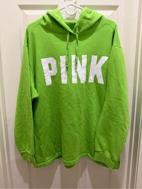 VS PINK Neon Green Logo Hoodie